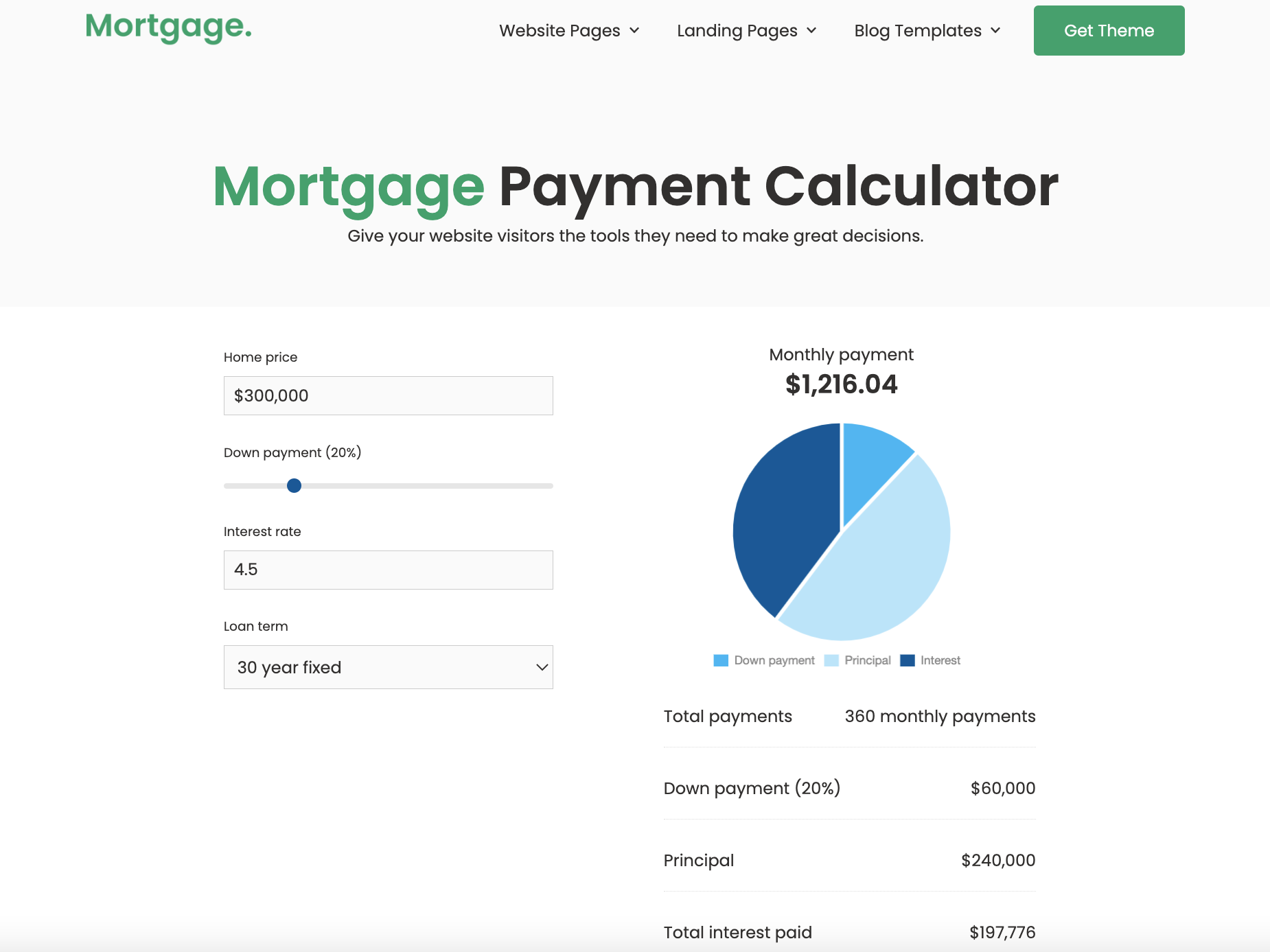 Mortgage Calculator Module