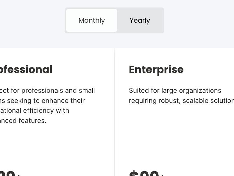Seamlessly Switch Between Monthly and Yearly Plans