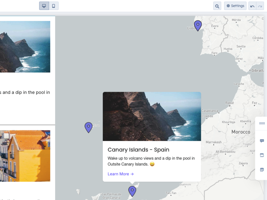 Design the Popups and Markers